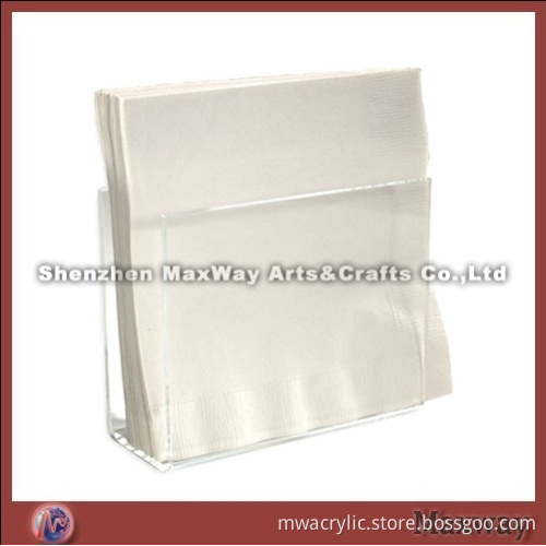 Transparent Square Hot Selling Single Acrylic/Lucite Napkin/Tissue Holder